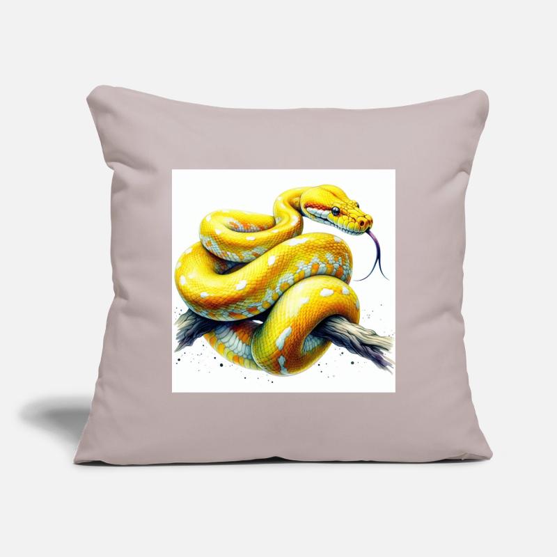 Python jaune Coussin et housse de 45 x 45 cm