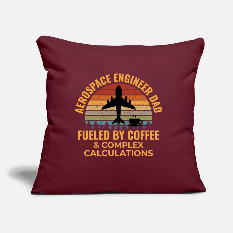 Aerospace Engineer Dad Coffee Plane Airplane Sofa pillow with filling 45cm x 45cm