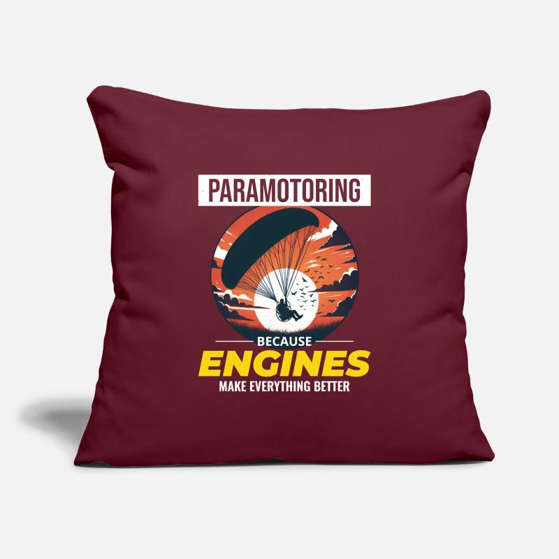 Pilote de paramoteur Paramoteur Parapente motorisé Coussin et housse de 45 x 45 cm