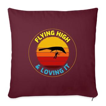 Deltaplane Sports aériens Aventure Pilote de vol à voile - Coussin et housse de 45 x 45 cm - bordeaux - Devant