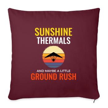 Deltaplane Sports aériens Aventure Pilote de vol à voile - Coussin et housse de 45 x 45 cm - bordeaux - Devant