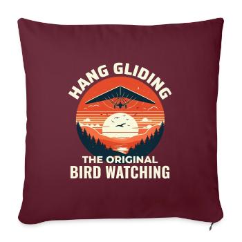 Deltaplane Sports aériens Aventure Pilote de vol à voile - Coussin et housse de 45 x 45 cm - bordeaux - Devant