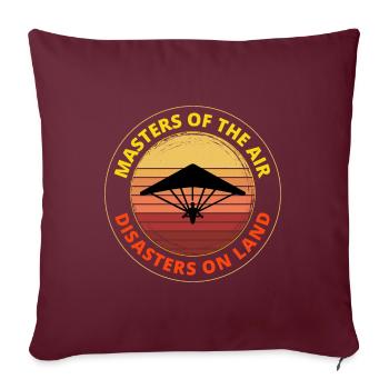 deltaplane sports aériens aventure pilote de vol à voile - Coussin et housse de 45 x 45 cm - bordeaux - Devant