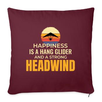 deltaplane sports aériens aventure pilote de vol à voile - Coussin et housse de 45 x 45 cm - bordeaux - Devant