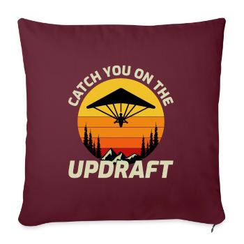 Deltaplane Sports aériens Aventure Pilote de vol à voile - Coussin et housse de 45 x 45 cm - bordeaux - Devant