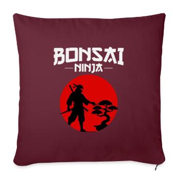Japanese Bonsai Gardener Tree Collector Ninja - Sofa pillow with filling 45cm x 45cm - burgundy - Front