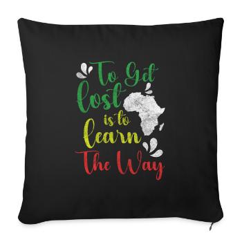 Afrique Africains - Coussin et housse de 45 x 45 cm - noir - Devant