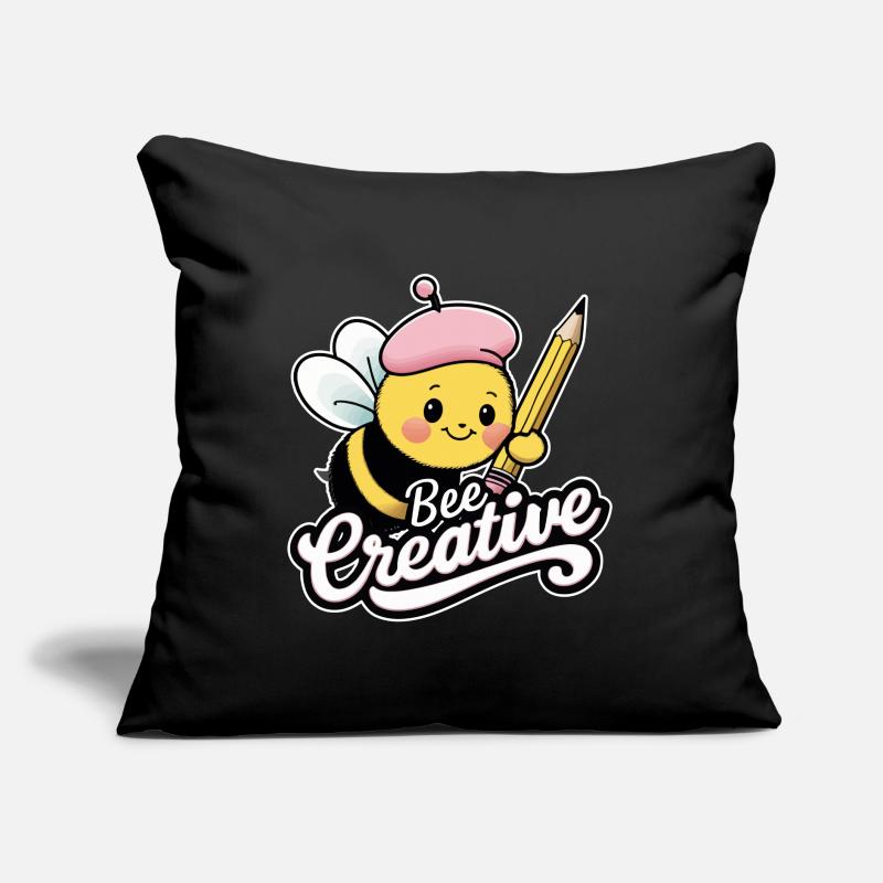 abeille créative abeille soyez créatif Coussin et housse de 45 x 45 cm