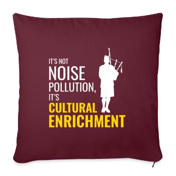 Bagpipe Player Instrument Scottish Scotland Music - Sofa pillow with filling 45cm x 45cm - burgundy - Front