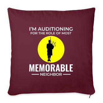 Bagpipe Player Instrument Scottish Scotland Music - Sofa pillow with filling 45cm x 45cm - burgundy - Front