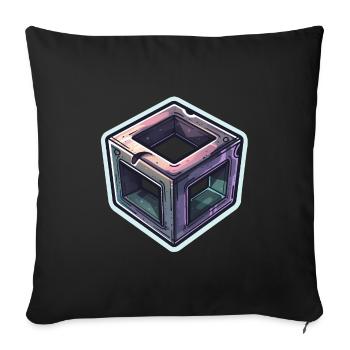 Mystic Cube - Sofa pillow with filling 45cm x 45cm - black - Front