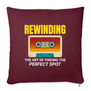 Cassette Bobinage Des Années 80 Nostalgie Rétro Années 1980 - Coussin et housse de 45 x 45 cm - bordeaux - Devant