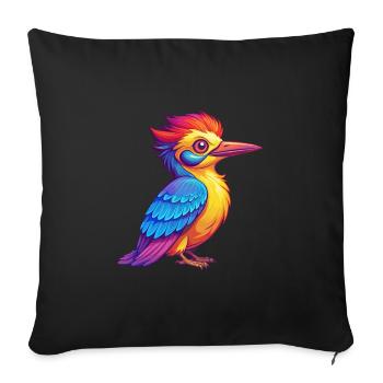 Pic Personnage De Dessin Animé Kawaii Coloré - Coussin et housse de 45 x 45 cm - noir - Devant
