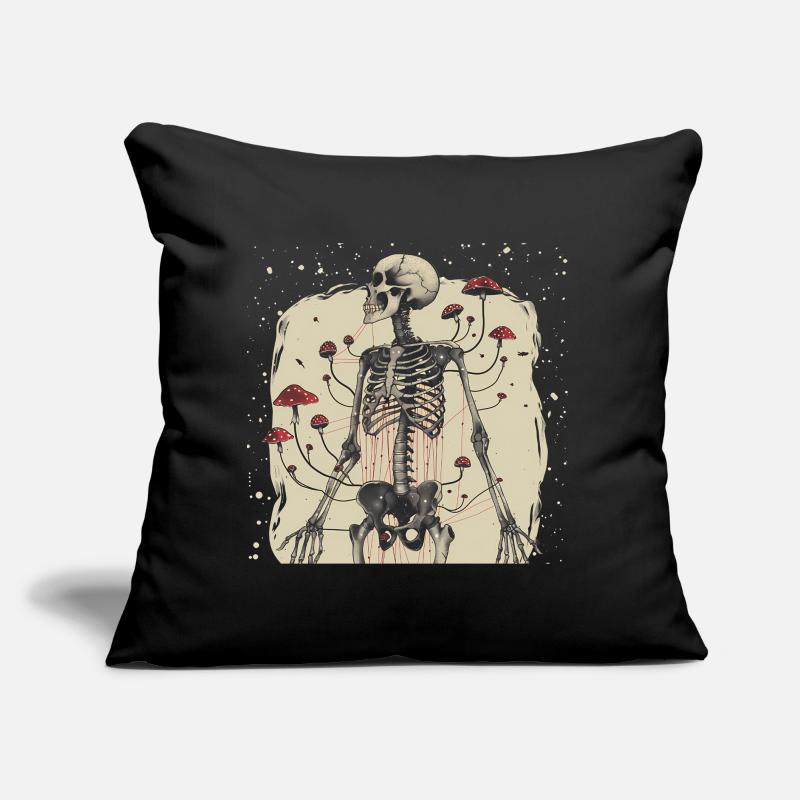 Morbid Horror Toadstool Skeleton Sofa pillow with filling 45cm x 45cm