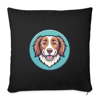 Nouvelle-Écosse Canard Tolling Retriever Chien Dessin animé Animal de compagnie - Coussin et housse de 45 x 45 cm - noir - Devant