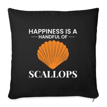 Scallop Seashells Collector Beachcomber Shellfish - Sofa pillow with filling 45cm x 45cm - black - Front