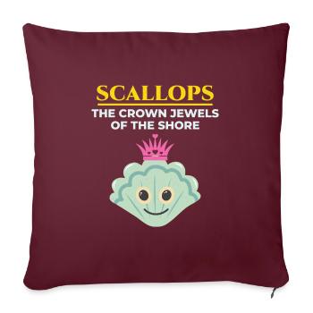 Scallop Seashells Collector Beachcomber Shellfish - Sofa pillow with filling 45cm x 45cm - burgundy - Front