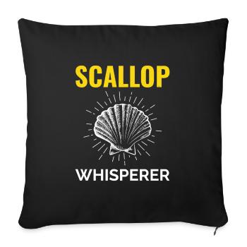 Scallop Seashells Collector Beachcomber Shellfish - Sofa pillow with filling 45cm x 45cm - black - Front