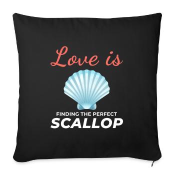 Scallop Seashells Collector Beachcomber Shellfish - Sofa pillow with filling 45cm x 45cm - black - Front