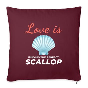 Scallop Seashells Collector Beachcomber Shellfish - Sofa pillow with filling 45cm x 45cm - burgundy - Front