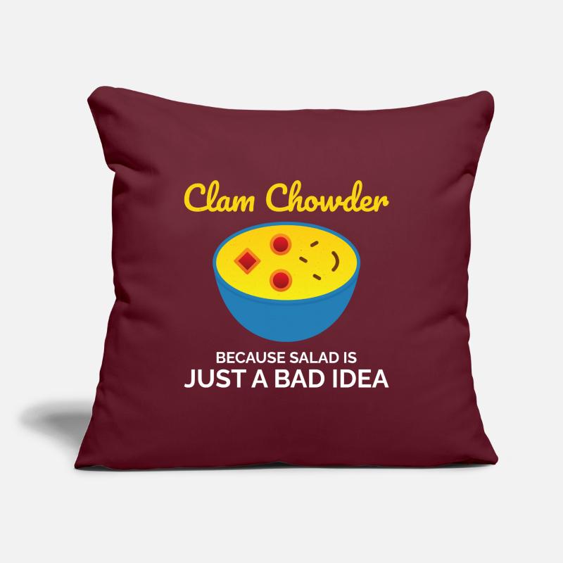 Clam Chowder Shellfish Hilarious Seafood Soup Sofa pillow with filling 45cm x 45cm