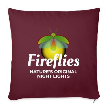 Lucioles Firefly Lightning Bug Insect Collector - Coussin et housse de 45 x 45 cm - bordeaux - Devant