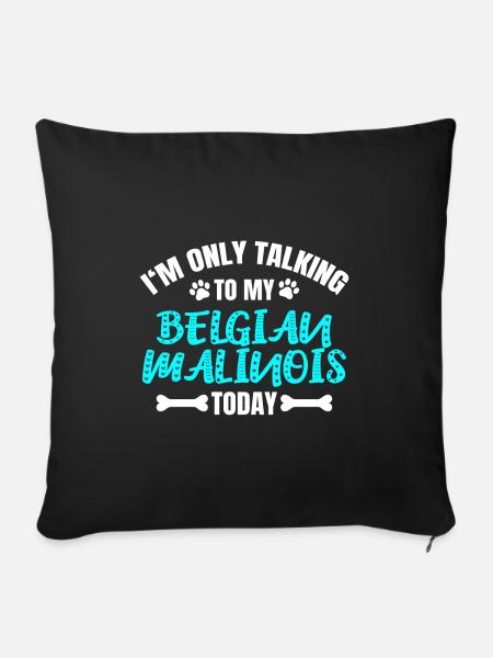 Belgian Malinois - Sofakissen mit Füllung 45 x 45 cm - Schwarz