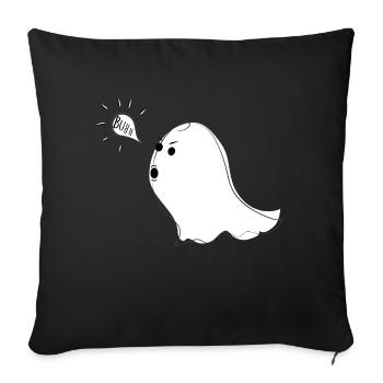 Cute little Halloween ghost says boo - Sofa pillow with filling 45cm x 45cm - black - Front
