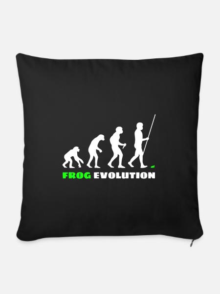 Frosch Evolution - Sofakissen mit Füllung 45 x 45 cm - Schwarz