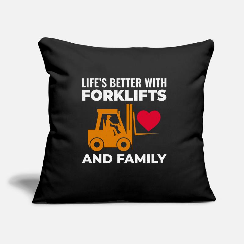 Forklift Operator Heavy Equipment Driver Family Sofa pillow with filling 45cm x 45cm