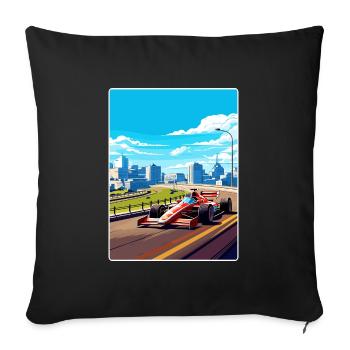 Montreal Circuit Motorsport Rennen Kanada Reisen WPA - Sofakissen mit Füllung 45 x 45 cm - Schwarz - Vorne