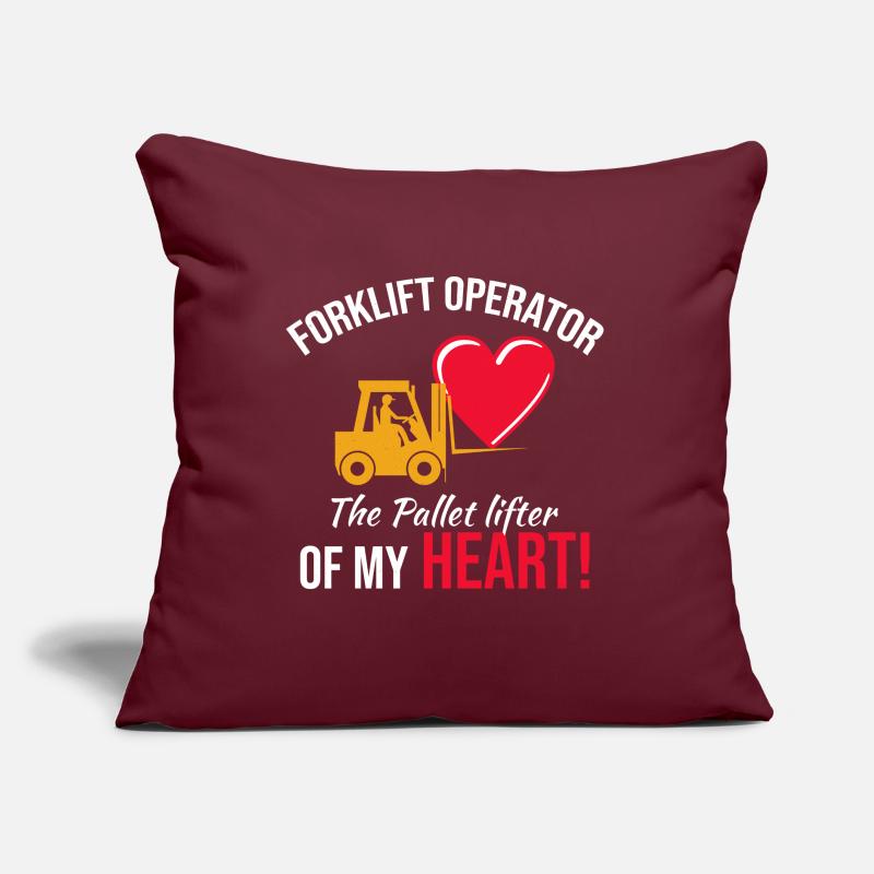 Forklift Operator Driver Valentine’s Day Funny Sofa pillow with filling 45cm x 45cm