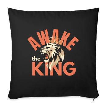 Awake the King - Sofa pillow with filling 45cm x 45cm - black - Front