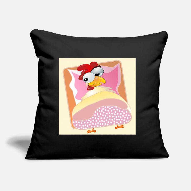 Poules Élevage de poulets - COUCHAGE AU LIT Coussin et housse de 45 x 45 cm