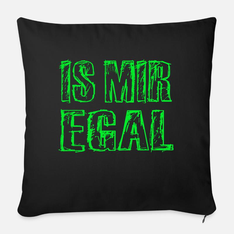 Is Mir Egal - Sofakissen mit Füllung 45 x 45 cm - Schwarz