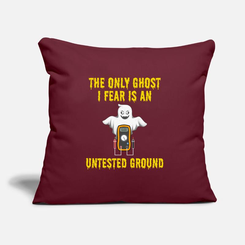 Electrician Halloween Ghost Untested Ground Safety Sofa pillow with filling 45cm x 45cm