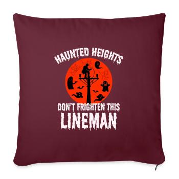 Haunted Heights Lineman Halloween Spooky Design - Sofa pillow with filling 45cm x 45cm - burgundy - Front
