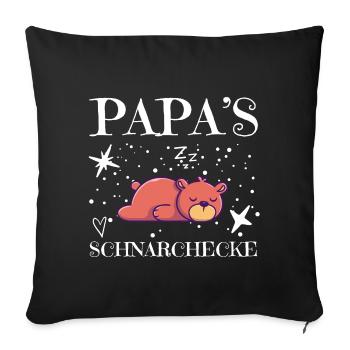 Papas Schnarckecke Bär - Sofakissen mit Füllung 45 x 45 cm - Schwarz - Vorne