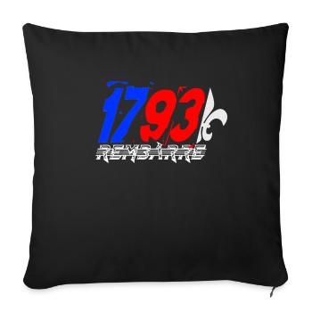 1793 contre révolution - Coussin et housse de 45 x 45 cm - noir - Devant
