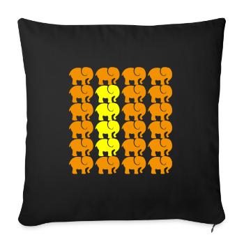 ÉLÉPHANT - Coussin et housse de 45 x 45 cm - noir - Devant