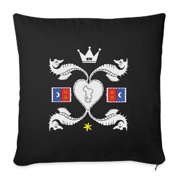 T SHIRT 976 MAYOTTE - Sofa pillow with filling 45cm x 45cm - black - Front