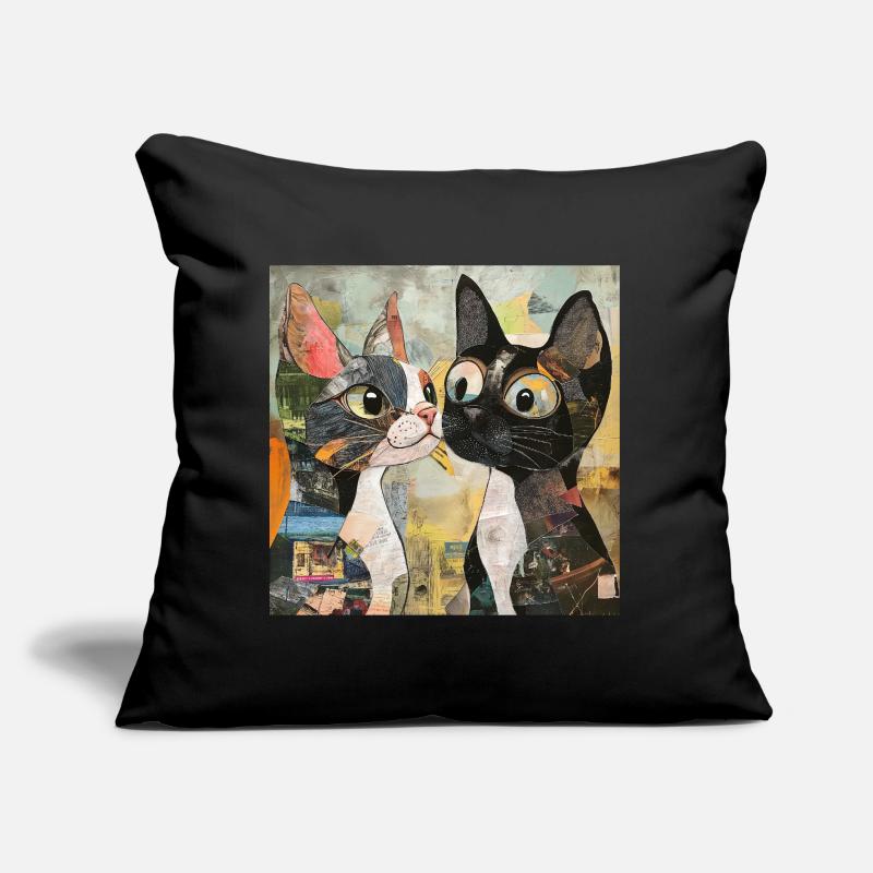 chat chats chat collage de chat Coussin et housse de 45 x 45 cm