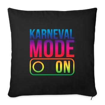 Karneval Mode On Fasching Fasnet - Sofakissen mit Füllung 45 x 45 cm - Schwarz - Vorne