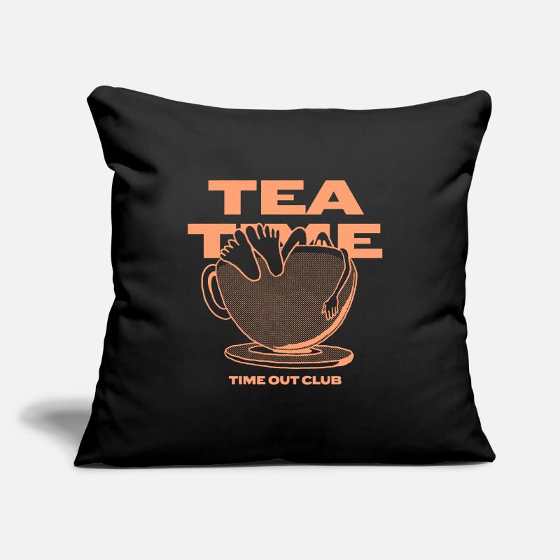 Tea Time – Entspannte Auszeit Sofakissen mit Füllung 45 x 45 cm