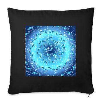 Sea Galaxy - Sofa pillow with filling 45cm x 45cm - black - Front