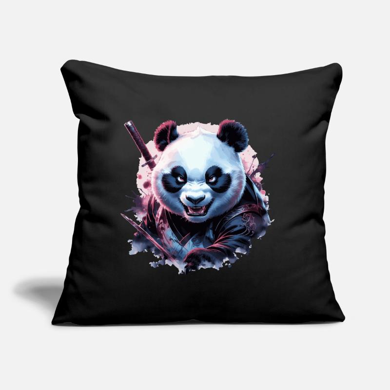 Panda ninja maléfique Coussin et housse de 45 x 45 cm
