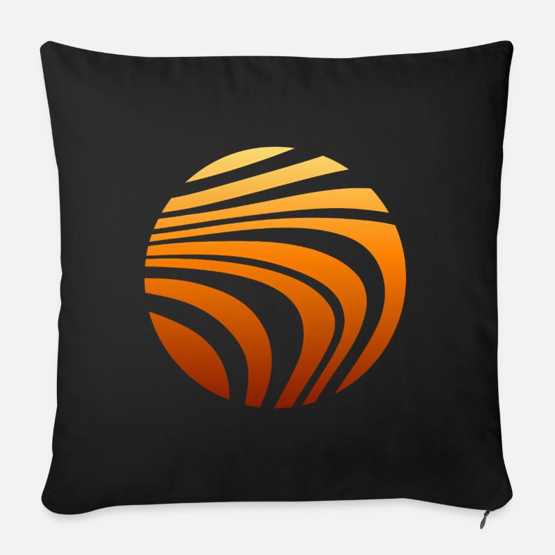 Muster Orange Verlauf - Sofakissen mit Füllung 45 x 45 cm - Schwarz