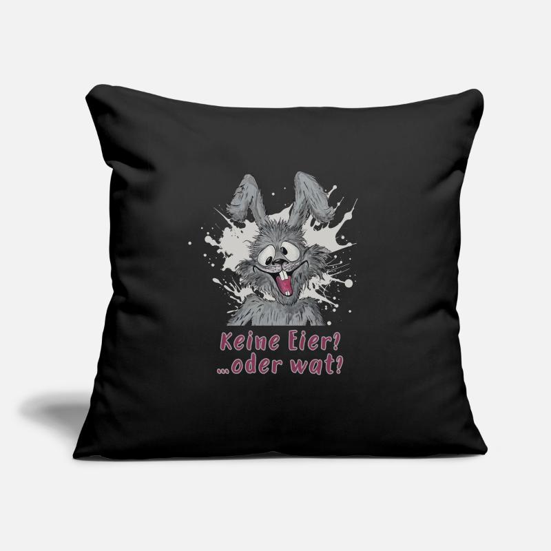 Keine Eier?….oder wat? Osterhase statement Sofakissen mit Füllung 45 x 45 cm