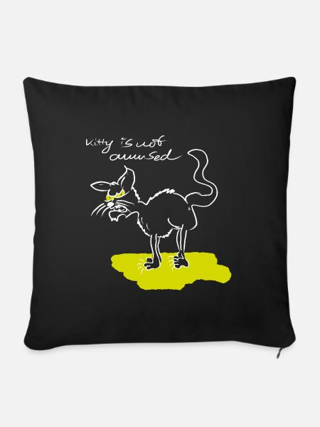 Kitty 2 - Sofakissen mit Füllung 45 x 45 cm - Schwarz