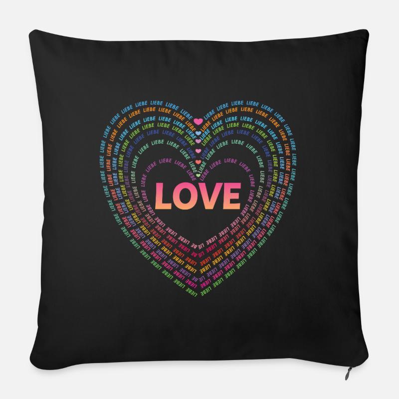 Liebe. - Sofakissen mit Füllung 45 x 45 cm - Schwarz